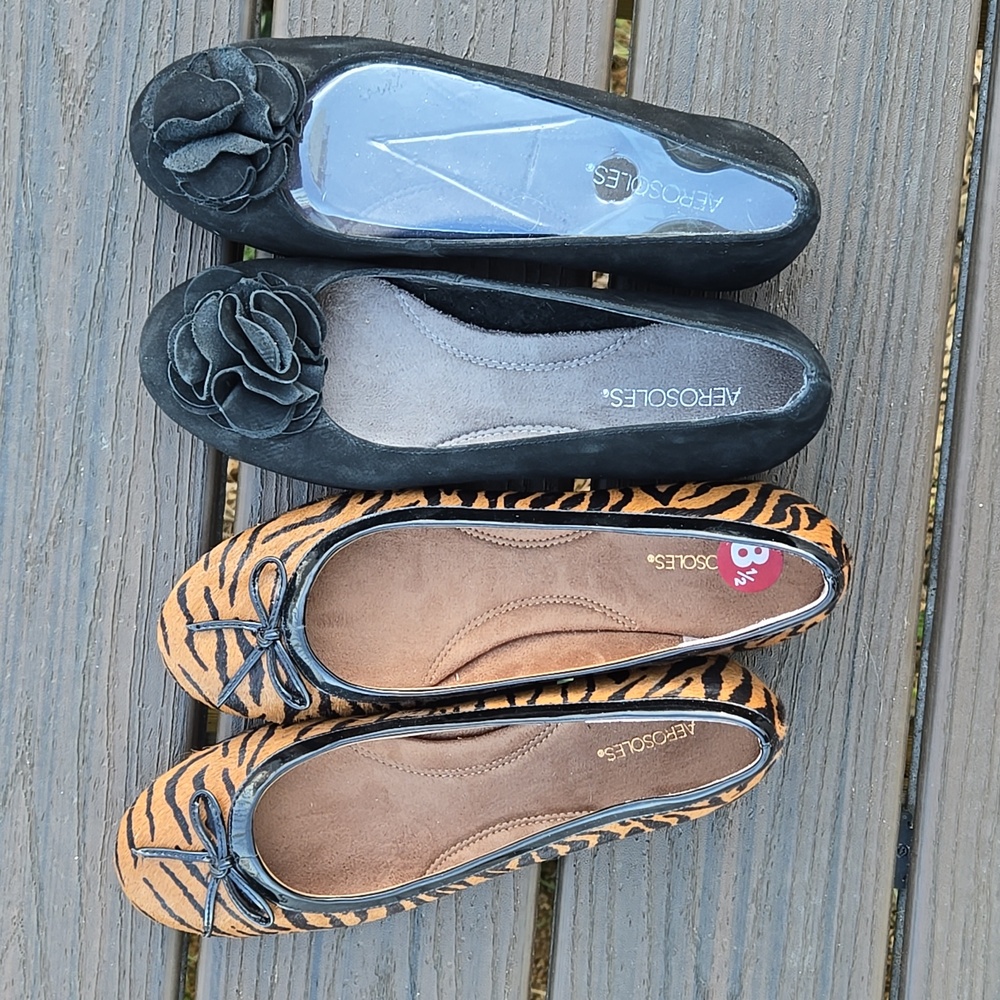 Two Brand New Aerosoles Ballet Flats Size 8 1/2 M